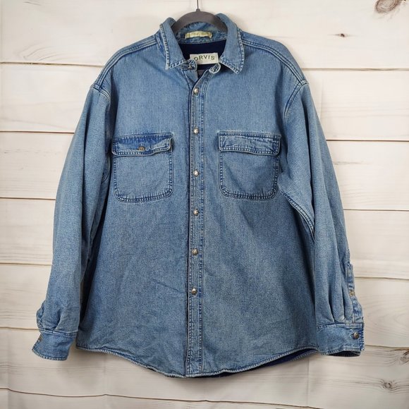 Orvis Other - Orvis vintage Denim Jean Fleece Lined trucker Jacket